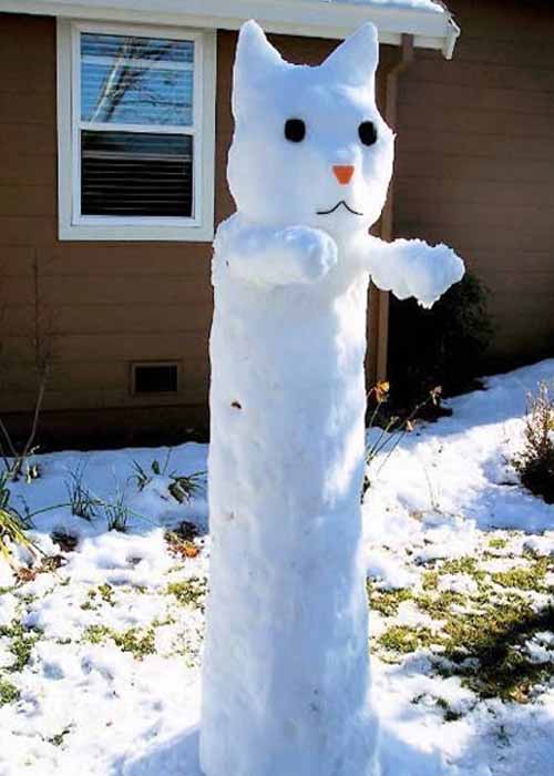 Кот снеговик