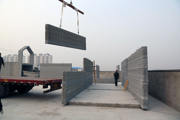 дом построенный строительным 3D принтером в Китае