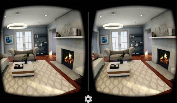 интерьер в очках виртуальной реальности